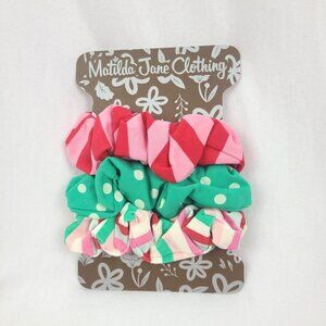 Matilda Jane Sweet and Jolly Scrunchies Set of 3 NEW with Tags